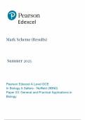  2025 Pearson Edexcel  A LEVEL Biology A  PAPER 3 MARK SCHEME &colon; General and Practical Applications in Biology &lpar;9BN0&sol;03