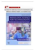 TEST BANK For Radiologic Science for Technologists 12th Edition by Stewart C Bushong Chapters 1 - 40&comma; Complete