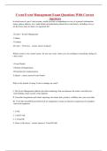 Cvent Event Management Exam Questions With Correct Answers