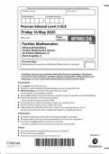 Pearson Edexcel Level 3 GCE Further Mathematics options 26 2025  &lpar;8FM0&sol;26&colon; Further mechanics 2 Part of option J&rpar;