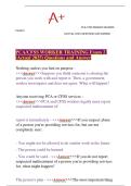 PCA CFSS WORKER TRAINING Exam 2 &lpar;Actual 2025&rpar; Questions and Answer&period;