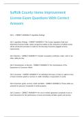Suffolk County Home Improvement License Exam Questions With Correct Answers 