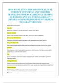 IBEC FINAL EXAM 2025&sol;2026 WITH ACTUAL  CORRECT QUESTIONS AND VERIFIED  DETAILED ANSWERS &vert;CURRENTLY TESTING  QUESTIONS AND SOLUTIONS&vert;ALREADY  GRADED A&plus;&vert;NEWEST&vert;BRAND NEW VERSION   &excl;&excl;&vert;GUARANTEED PASS