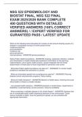 NSG 522 EPIDEMIOLOGY AND BIOSTAT FINAL&comma; NSG 522 FINAL EXAM 2025&sol;2026 BANK COMPLETE 400 QUESTIONS WITH DETAILED VERIFIED ANSWERS &lpar;100&percnt; CORRECT ANSWERS&rpar; &sol; &sol; EXPERT VERIFIED FOR GURANTEED PASS &sol; LATEST UPDATE