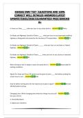 KANSAS DMV TEST &vert;QUESTIONS AND 100&percnt; CORRECT WELL DETAILED ANSWERS&vert;LATEST UPDATE&excl;&excl;&excl;2025&sol;2026&vert;GUARANTEED PASS&vert;GRADED A&plus;