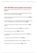 AVIT 309 FINAL Exam Questions and answers 
