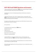 AVIT 403 EXAM Questions and answers