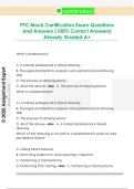 PTC Mock Certification Exam Questions  and Answers &lpar;100&percnt; Correct Answers&rpar;  Already Graded A&plus;