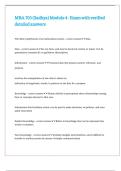 MBA 703 &lpar;Sadhya&rpar; Module 4 - Exam with verified detailed answers