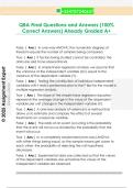 QBA Final Questions and Answers &lpar;100&percnt;  Correct Answers&rpar; Already Graded A&plus;