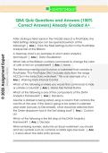 QBA Quiz Questions and Answers &lpar;100&percnt;  Correct Answers&rpar; Already Graded A&plus; 