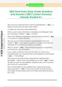 QBA Final Exam Study Guide Questions  and Answers &lpar;100&percnt; Correct Answers&rpar;  Already Graded A&plus;