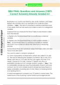 QBA FINAL Questions and Answers &lpar;100&percnt;  Correct Answers&rpar; Already Graded A&plus; 