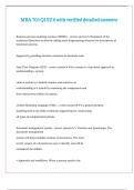 MBA 703 QUIZ 6 with verified detailed answers