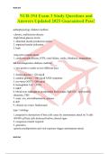 NUR-354 Exam 3 Study Questions and Answers Updated 2025 Guaranteed Pass&excl;