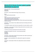 Sharp ECG Study Guide &ndash; Latest 2025&sol;2026 Update &vert; Verified Answers &vert; Graded A&plus;