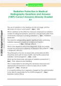 Radiation Protection in Medical  Radiography Questions and Answers  &lpar;100&percnt; Correct Answers&rpar; Already Graded  A&plus; 