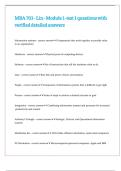 MBA 703 - Lin - Module 1-test 1 questions with verified detailed answers