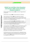 RDHAP Law and Ethics Exam Questions  and Answers &lpar;100&percnt; Correct Answers&rpar;  Already Graded A&plus; RDHAP Law and Ethics Exam Questions  and Answers &lpar;100&percnt; Correct Answers&rpar;  Already Graded A&plus; 