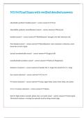 N5354 Final Exam with verified detailed answers