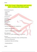 NUR 354- Exam 1 Questions and Answers 100&percnt; Verified 2025-2026 Update
