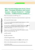 RETA Industrial Refrigeration Book 2 Exam  2025 &vert; Complete Questions and Correct  Answers &vert; Already Graded A&plus; &vert; Verified  Answers &vert; Verified Answers Graded A&plus;