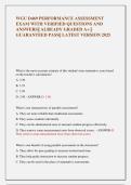 WGU D469 PERFORMANCE ASSESSMENT  EXAM WITH VERIFIED QUESTIONS AND  ANSWERS&vert;&vert; ALREADY GRADED A&plus; &vert;&vert;  GUARANTEED PASS&vert;&vert; LATEST VERSION 2025 