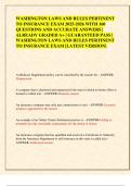 WASHINGTON LAWS AND RULES PERTINENT  TO INSURANCE EXAM 2025-2026 WITH 160  QUESTIONS AND ACCURATE ANSWERS &vert;  ALREADY GRADED A&plus; &vert; GUARANTEED PASS &vert;  WASHINGTON LAWS AND RULES PERTINENT  TO INSURANCE EXAM &lbrack;LATEST VERSION&rsqb; 