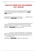 AACE CCT PRIMER WITH AND ANSWAACE CCT PRIMER WITH AND ANSWERS  100&percnt; VERIFIEDERS  100&percnt; VERIFIED