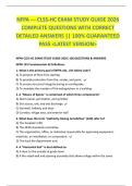 NFPA --- CLSS-HC EXAM STUDY GUIDE 2026  COMPLETE QUESTIONS WITH CORRECT  DETAILED ANSWERS &vert;&vert; 100&percnt; GUARANTEED  PASS <LATEST VERSION> 
