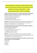 ENA EMERGENCY NURSING ORIENTATION EXAM  STUDY GUIDE 2026 COMPLETE QUESTIONS WITH  CORRECT DETAILED ANSWERS &vert;&vert; 100&percnt;  GUARANTEED PASS <LATEST VERSION>