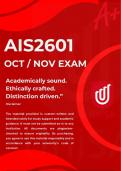 AIS2601 OCT &sol; NOV EXAMINATION 2025 &ast;COMPLETE ANSWERS&ast; DUE DATE  7 NOVEMBER 2025