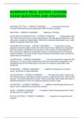 BARRON-S REAL ESTATE LICENSE EXAM QUESTIONS AND ANSWERS