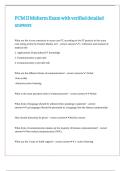 PCM II Midterm Exam with verified detailed answers