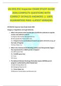 VA DEQ ESC Inspector EXAM STUDY GUIDE  2026 COMPLETE QUESTIONS WITH  CORRECT DETAILED ANSWERS &vert;&vert; 100&percnt;  GUARANTEED PASS <LATEST VERSION>