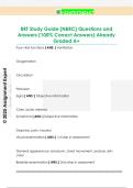RRT Study Guide &lpar;NBRC&rpar; Questions and  Answers &lpar;100&percnt; Correct Answers&rpar; Already  Graded A&plus;