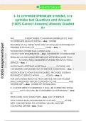 S-12 CITYWIDE SPRINKLER SYSTEMS&comma; S12  sprinkler test Questions and Answers  &lpar;100&percnt; Correct Answers&rpar; Already Graded  A&plus;