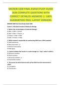 MICROB 3200 FINAL EXAM STUDY GUIDE  2026 COMPLETE QUESTIONS WITH  CORRECT DETAILED ANSWERS &vert;&vert; 100&percnt;  GUARANTEED PASS <LATEST VERSION> 