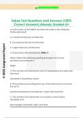 Sabsa Test Questions and Answers &lpar;100&percnt;  Correct Answers&rpar; Already Graded A&plus;