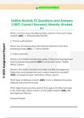SABSA Module F2 Questions and Answers  &lpar;100&percnt; Correct Answers&rpar; Already Graded  A&plus;