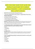 NRSG 2350 FINAL EXAM STUDY GUIDE 2026  COMPLETE QUESTIONS WITH CORRECT  DETAILED ANSWERS &vert;&vert; 100&percnt; GUARANTEED  PASS <LATEST VERSION> 