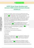 SAPPC Study Guide Questions and  Answers &lpar;100&percnt; Correct Answers&rpar; Already  Graded A&plus; 