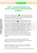 SAPPC - Combined Questions and  Answers &lpar;100&percnt; Correct Answers&rpar; Already  Graded A&plus;