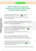 SAPPC Certification Study Guide  Questions and Answers &lpar;100&percnt; Correct  Answers&rpar; Already Graded A&plus; 
