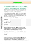 SARTECH III Questions and Answers &lpar;100&percnt;  Correct Answers&rpar; Already Graded A&plus; 