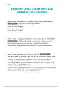 CROSSFIT LEVEL 1 EXAM WITH AND  ANSWERS 100&percnt; VERIFIED