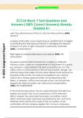 SCCJA Block 1 Test Questions and  Answers &lpar;100&percnt; Correct Answers&rpar; Already  Graded A&plus; 