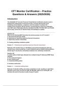 CFT Monitor Certification &ndash; Practice Questions & Answers &lpar;2025&sol;2026&rpar;