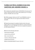 FLORIDA ELECTRICAL BUSINESS EXAM 2026 QUESTIONS AND ANSWERS GRADED A&plus;