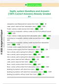 Septic system Questions and Answers  &lpar;100&percnt; Correct Answers&rpar; Already Graded  A&plus;